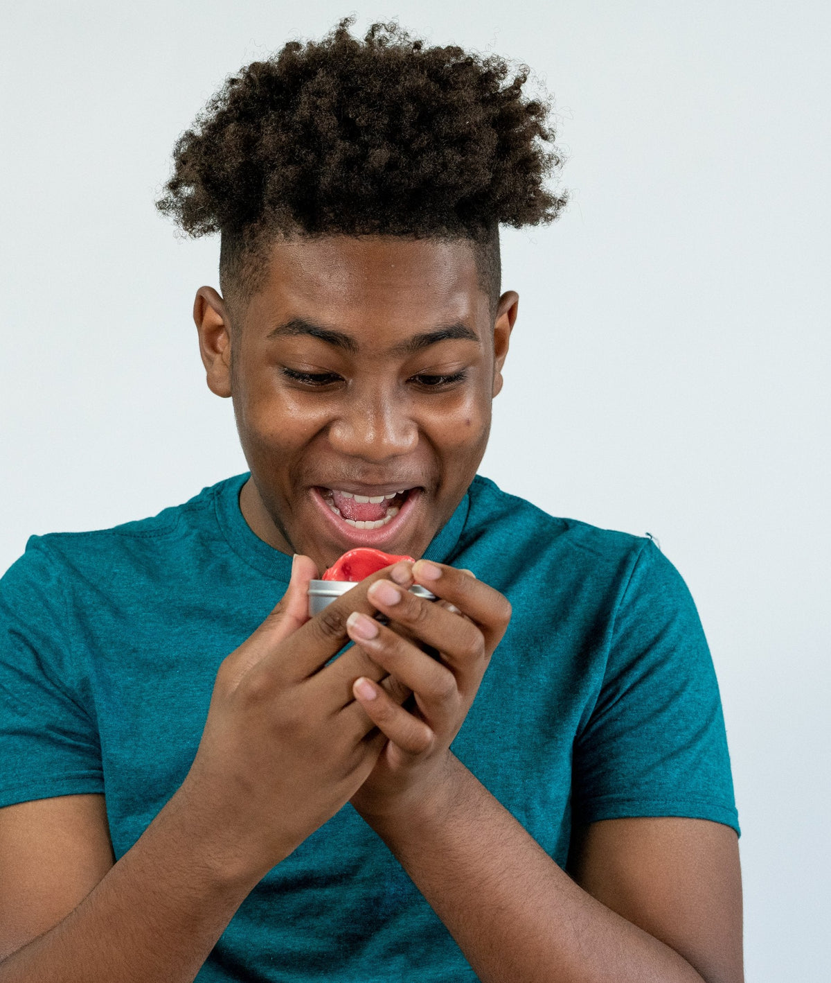 Excited Kid with Angry Putty